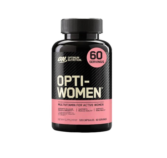 Optimum Nutrition Opti-Women, Vitamin C, Zinc and Vitamin D for Immune Support Womens Daily Multivitamin Supplement with Iron, Capsules, 120 Count