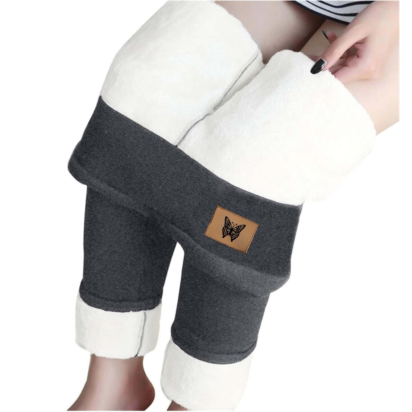 Fleece Leggings for Women Winter, High Waist Leggings for Women Fleece Lined Winter Warm Plush Fleece Leggings Casual Thick Leggings Elastic Slim Legging