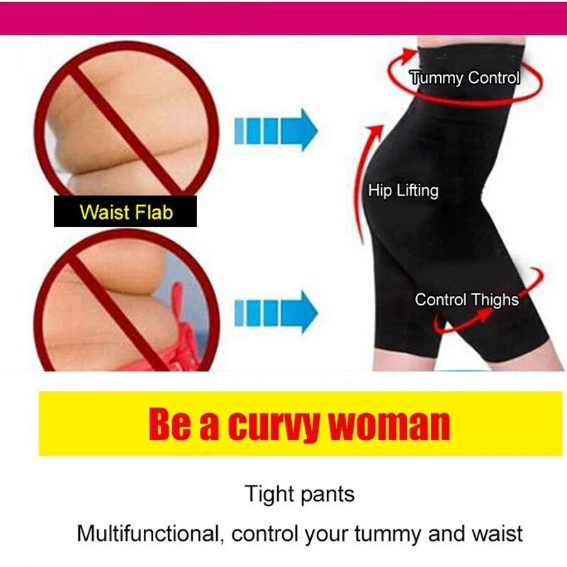Women Tummy Control Pants High Waist Shorts Body Shaper Thigh Slimming Shapewear