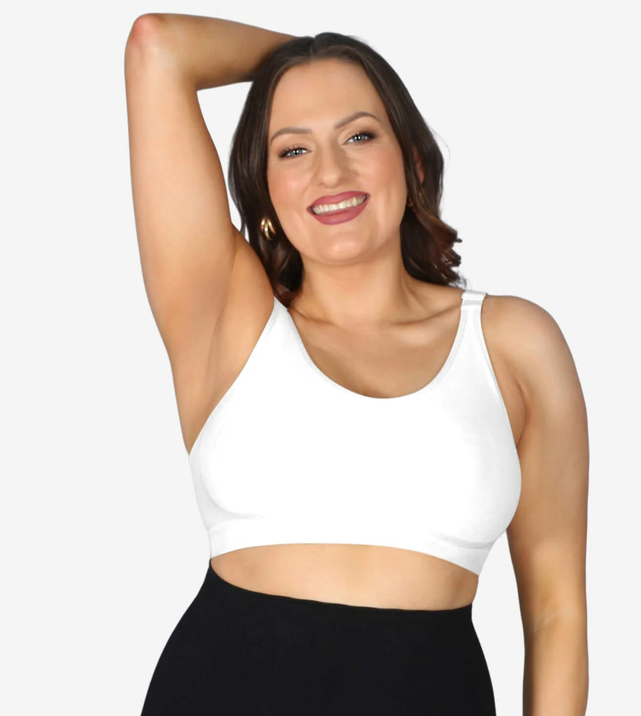 Adjustable Wire Free Shaper Bra Cups A-H + FREE Extender