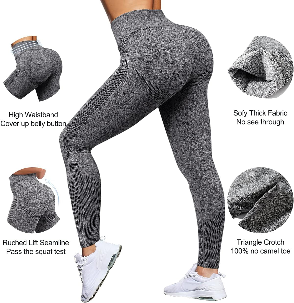 Scrunch Butt Workout Leggings for Women High Waisted Tummy Control Yoga Gym Pants