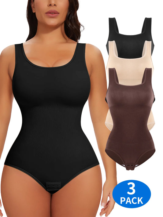 Shapewear Bodysuit for Women Tummy Control Body Shaper Seamless Body Suit Sleeveless Going Out Tops