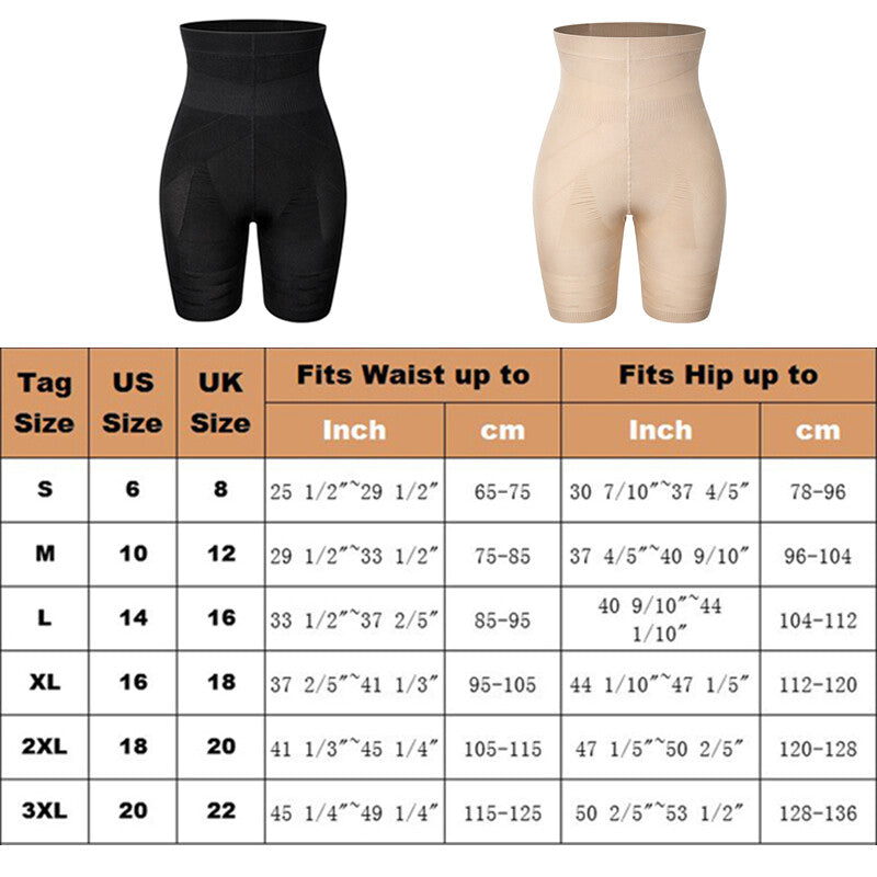 Women Tummy Control Pants High Waist Shorts Body Shaper Thigh Slimming Shapewear